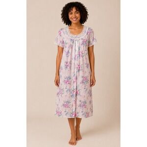Character Vintage Floral‎ House Dress Cottagecore Coquette Pink Medium